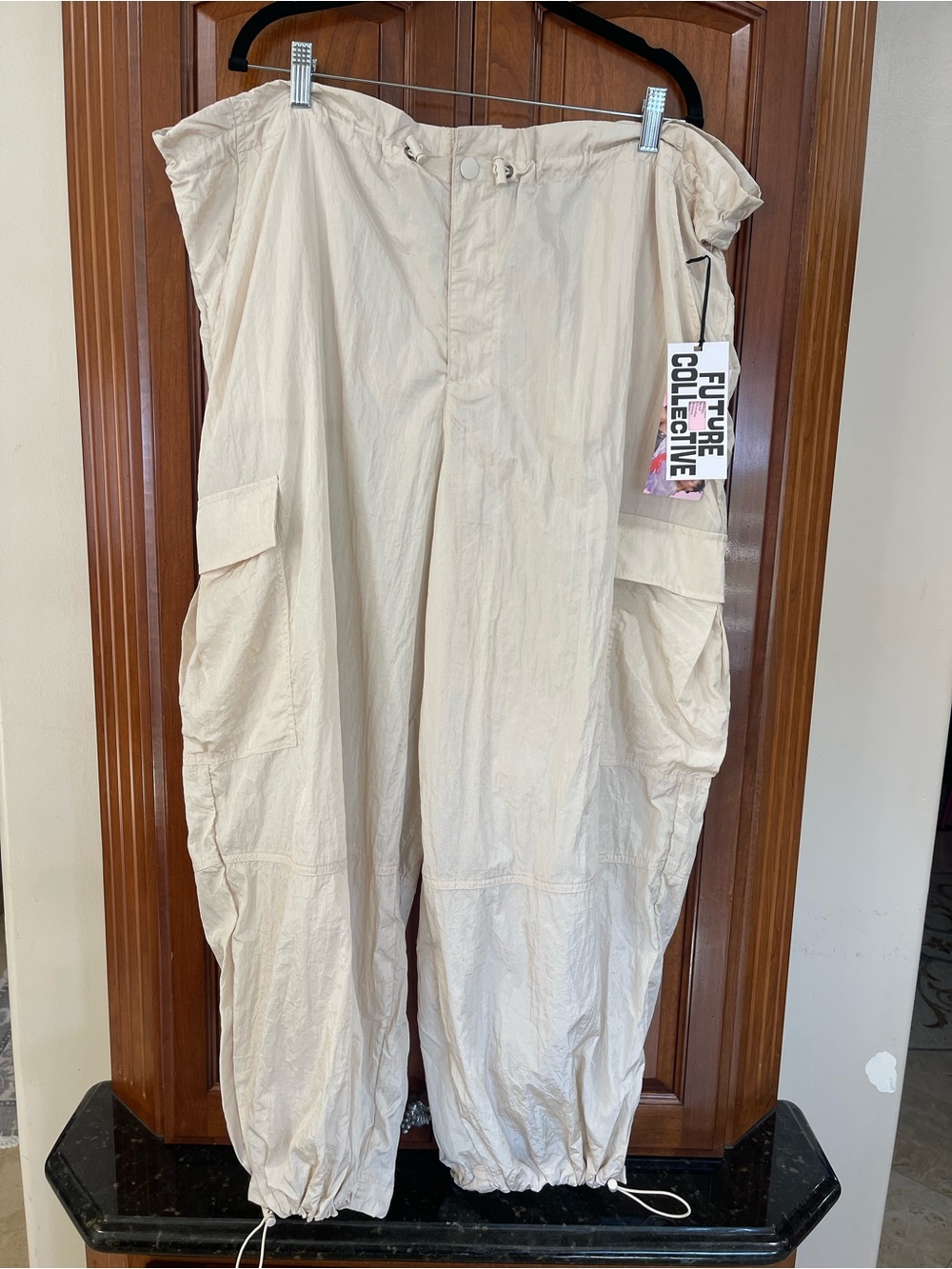Future Collective Cream Cargo Jogger Pants